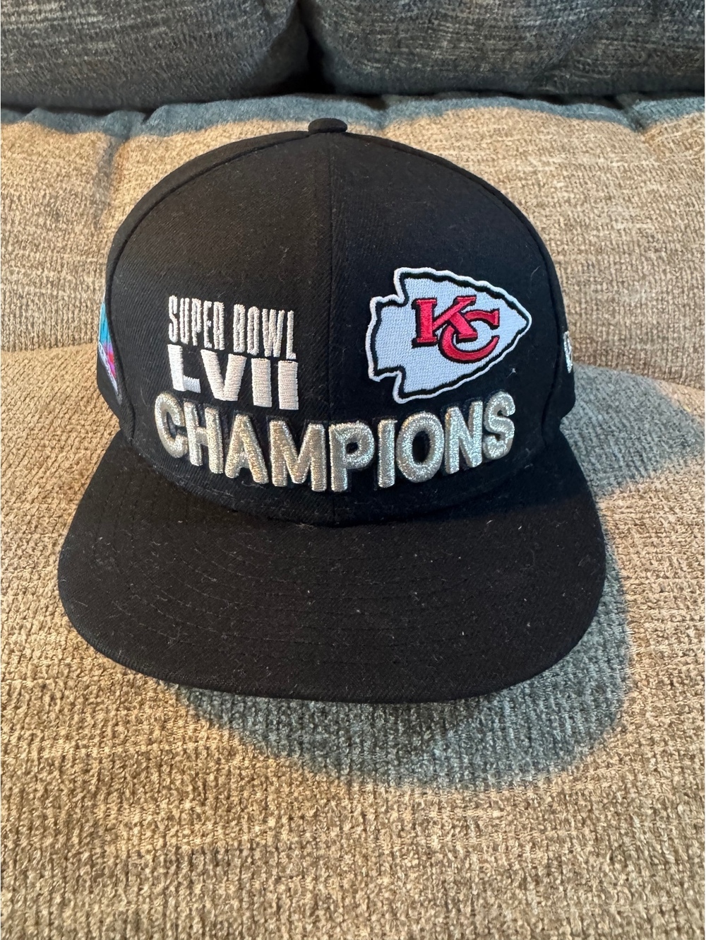 Kansas City Chiefs New Era Super Bowl LVII Champions Snapback Hat 9FIFTY Black